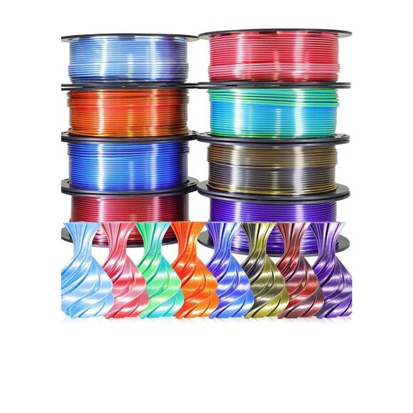 TTYT3D Dual Color Silk PLA Filament – 8 Spools Bundle (250g Each) - Picture 1 of 4